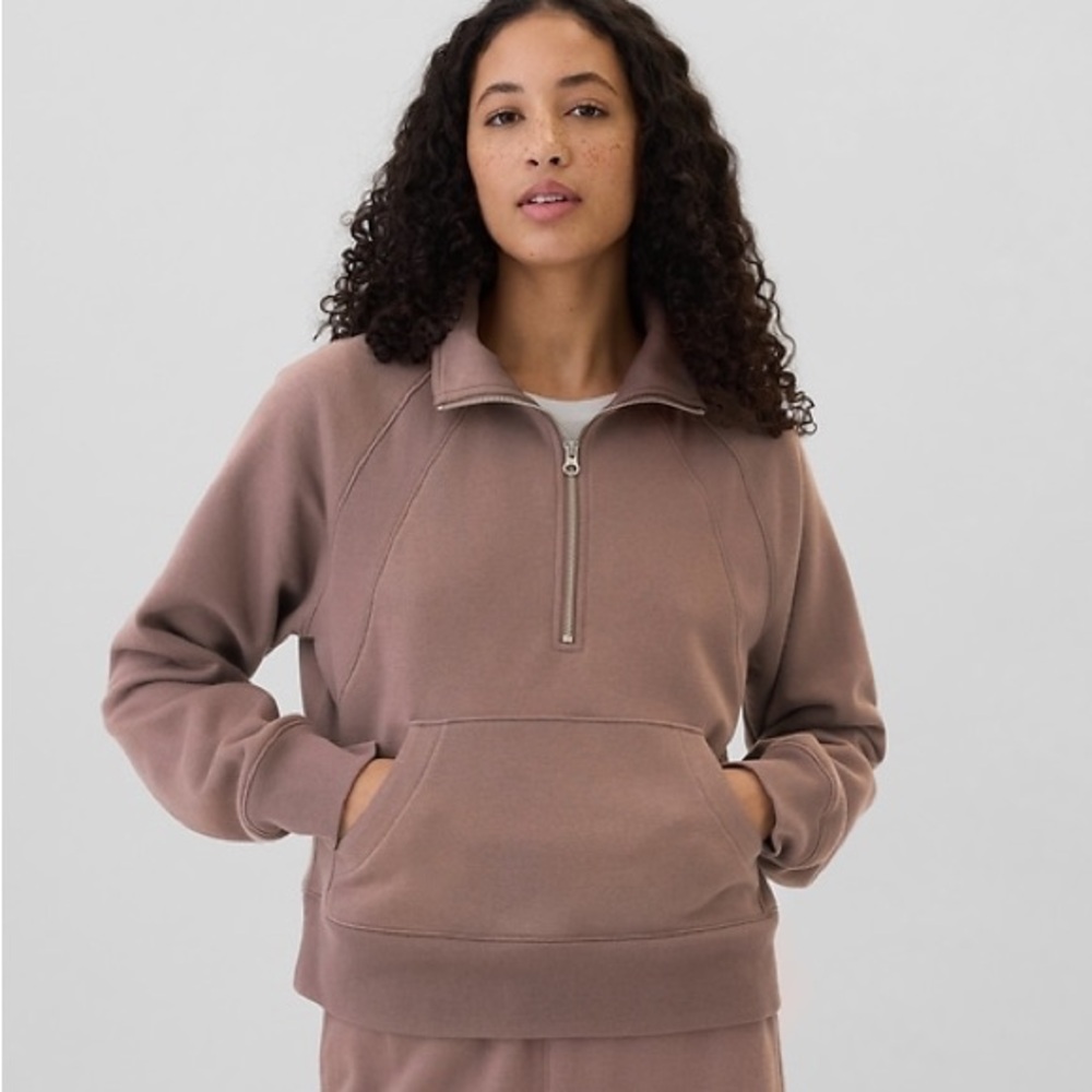 GAP Relaxed Fleece Quarter-Zip Sweatshirt